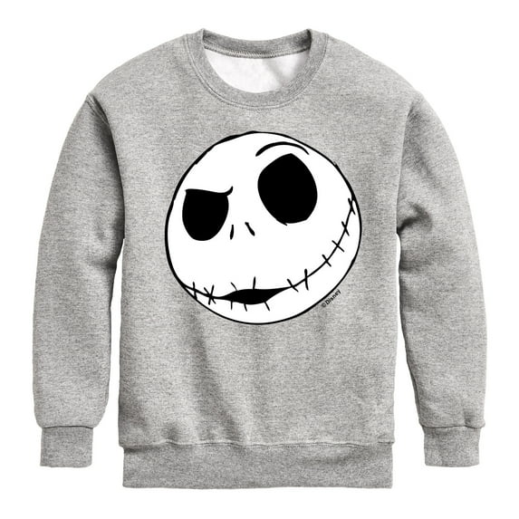 The Nightmare Before Christmas - Jack Face - Youth Crewneck Fleece Sweatshirt