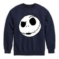 thumbnail image 1 of The Nightmare Before Christmas - Jack Face - Youth Crewneck Fleece Sweatshirt, 1 of 5