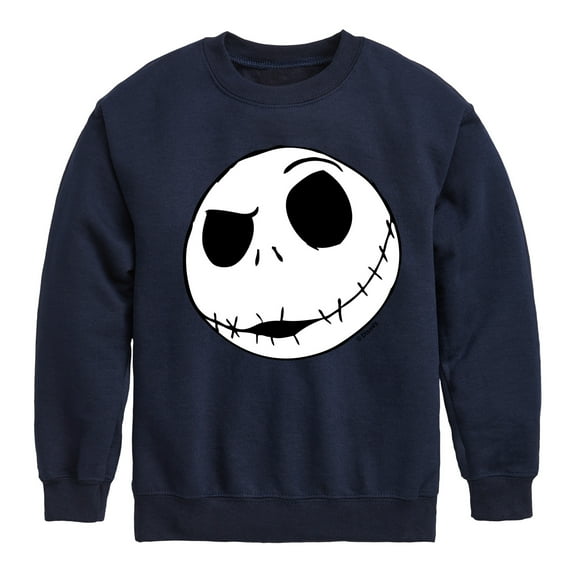 The Nightmare Before Christmas - Jack Face - Youth Crewneck Fleece Sweatshirt