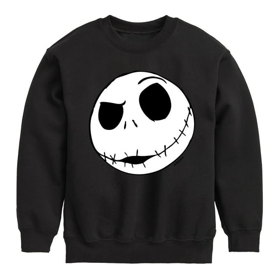 The Nightmare Before Christmas - Jack Face - Youth Crewneck Fleece Sweatshirt