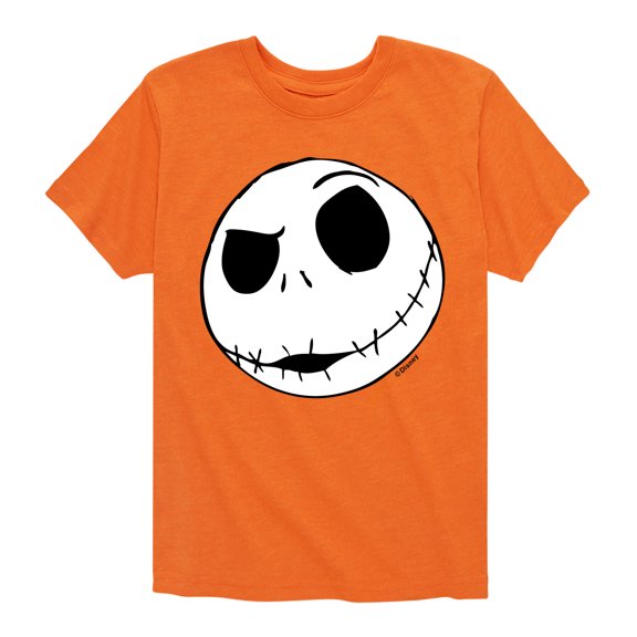 The Nightmare Before Christmas - Jack Face - Youth Short Sleeve Graphic T-Shirt