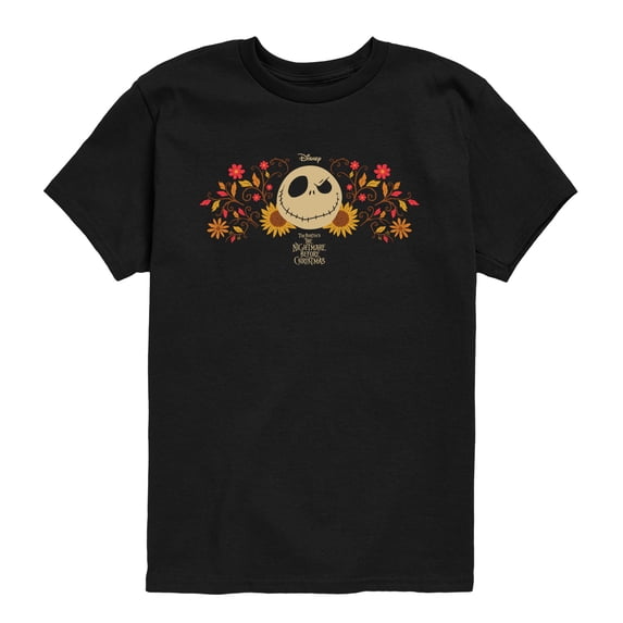 The Nightmare Before Christmas - Jack Fall Florals- Youth Boys Short Sleeve Graphic T-Shirt