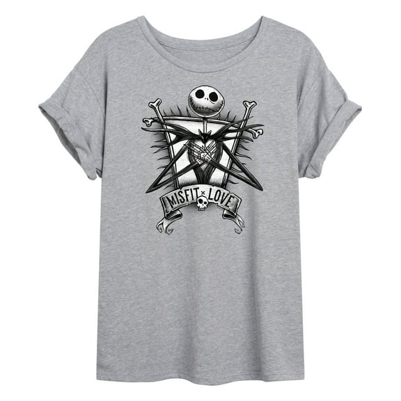 The Nightmare Before Christmas - Jack Misfit Love - Juniors Ideal Flowy Muscle T-Shirt