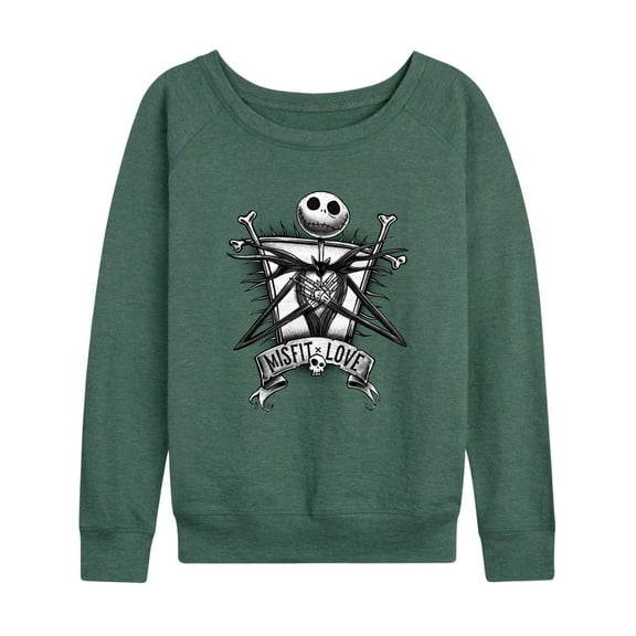 The Nightmare Before Christmas - Jack Misfit Love - Women's Lightweight French Terry Long Sleeve Shirt