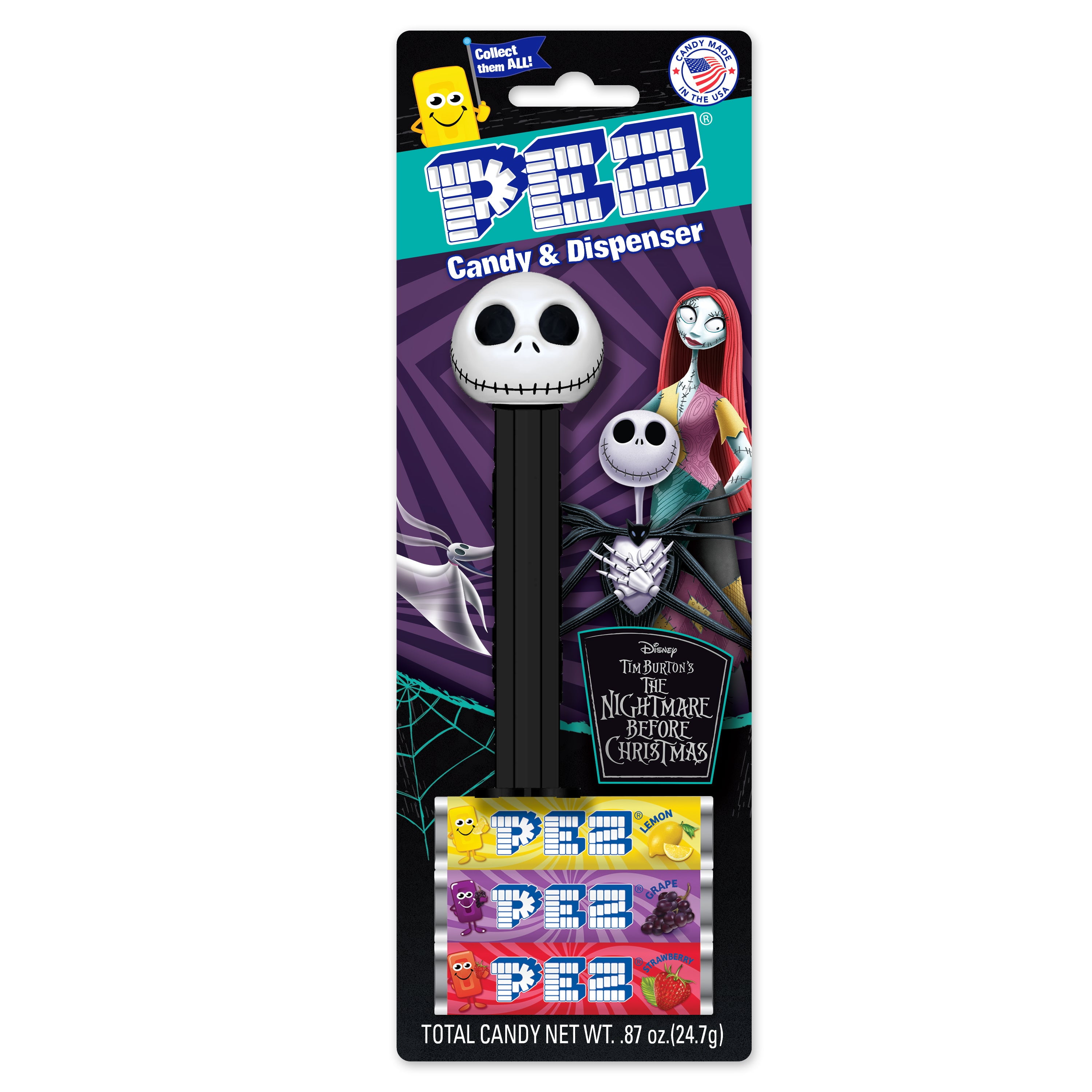 PEZ The Nightmare before Christmas, Halloween Jack PEZ Candy Dispenser, 1  Dispenser Plus 3 Rolls Assorted Candy, Blister Card, 1 Count, 0.87 oz -  Walmart.com