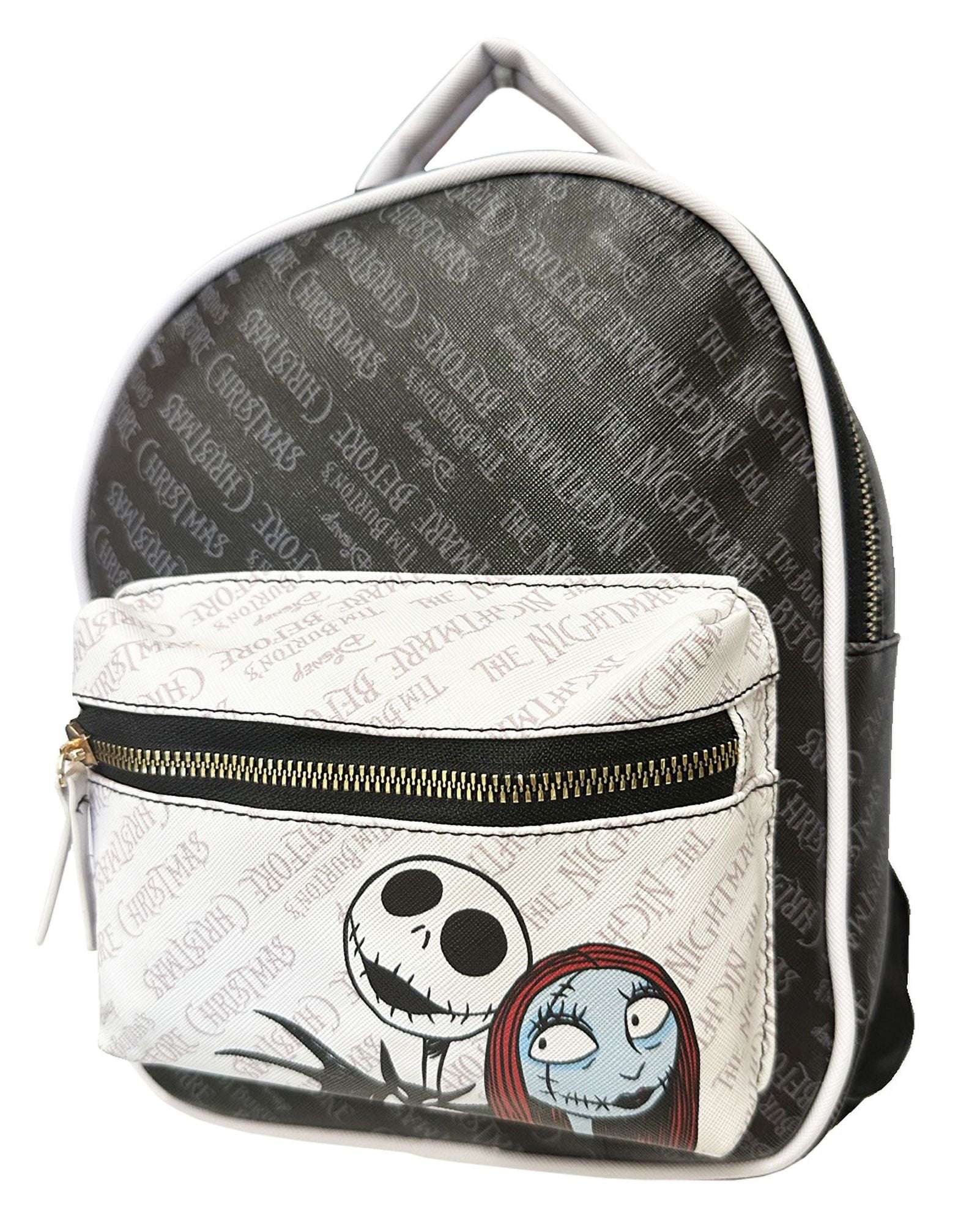 FAST FORWARD The Nightmare Before Christmas Jack & Sally Faux Leather 10" Mini Backpack