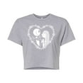 thumbnail image 1 of The Nightmare Before Christmas - Jack Sally Heart - Juniors Cropped Cotton Blend T-Shirt, 1 of 5