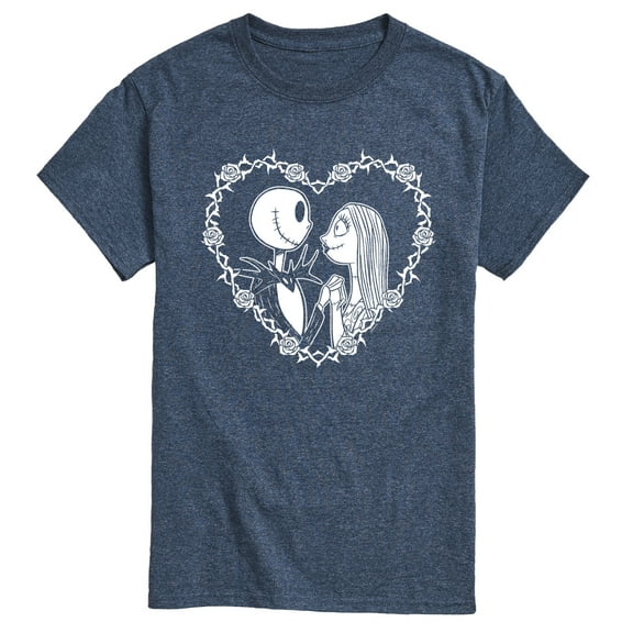 The Nightmare Before Christmas - Jack Sally Heart - Men's Short Sleeve Graphic T-Shirt