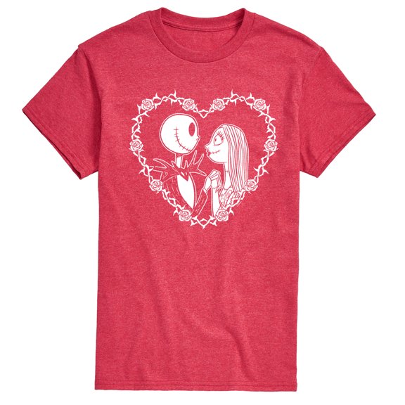 The Nightmare Before Christmas - Jack Sally Heart - Men's Short Sleeve Graphic T-Shirt