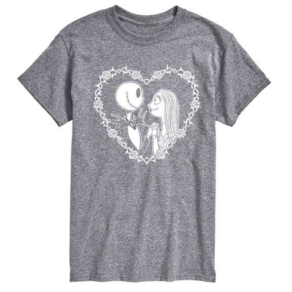 The Nightmare Before Christmas - Jack Sally Heart - Men's Short Sleeve Graphic T-Shirt