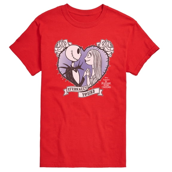 The Nightmare Before Christmas - Jack Sally Heart Rose - Men's Short Sleeve Graphic T-Shirt