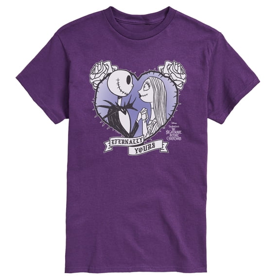 The Nightmare Before Christmas - Jack Sally Heart Rose - Men's Short Sleeve Graphic T-Shirt