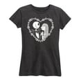 thumbnail image 1 of The Nightmare Before Christmas - Jack Sally Heart - Women's Short Sleeve Graphic T-Shirt, 1 of 5