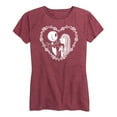 thumbnail image 1 of The Nightmare Before Christmas - Jack Sally Heart - Women's Short Sleeve Graphic T-Shirt, 1 of 5
