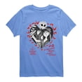 thumbnail image 1 of The Nightmare Before Christmas - Jack & Sally - Youth Boys Short Sleeve Graphic T-Shirt, 1 of 3