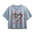 thumbnail image 1 of The Nightmare Before Christmas - Jack & Sally - Youth Girls Boxy T-Shirt, 1 of 4