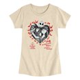 thumbnail image 1 of The Nightmare Before Christmas - Jack & Sally - Youth Girls Fitted Short Sleeve T-Shirt, 1 of 4
