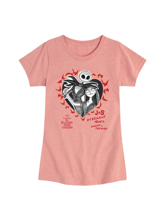 - Jack & Sally Girls' Fitted Short Sleeve Graphic T-Shirt
