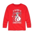 thumbnail image 1 of The Nightmare Before Christmas - Jack Scary Christmas - Toddler And Youth Long Sleeve Graphic T-Shirt, 1 of 5