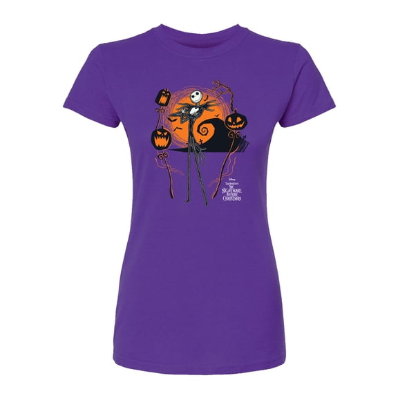 The Nightmare Before Christmas - Jack Scene - Juniors Fitted Graphic T-Shirt