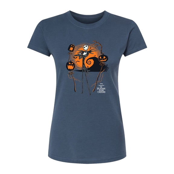 The Nightmare Before Christmas - Jack Scene - Juniors Fitted Graphic T-Shirt