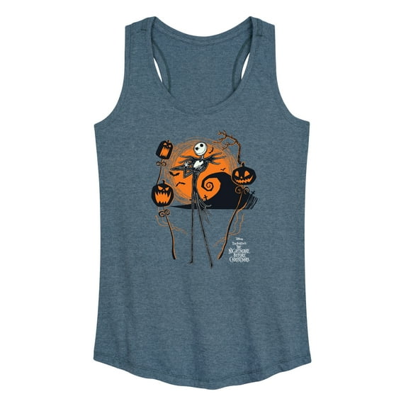 The Nightmare Before Christmas - Jack Scene - Women's Racerback Graphic Tank