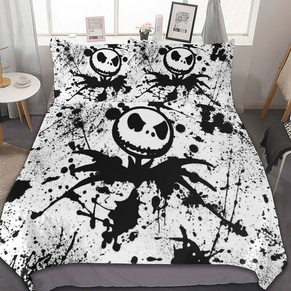 The Nightmare Before Christmas Jack Skellington 3 Piece Bedding Sets Decor Comforter Sets With One Duvet Cover Two Pillowcases
