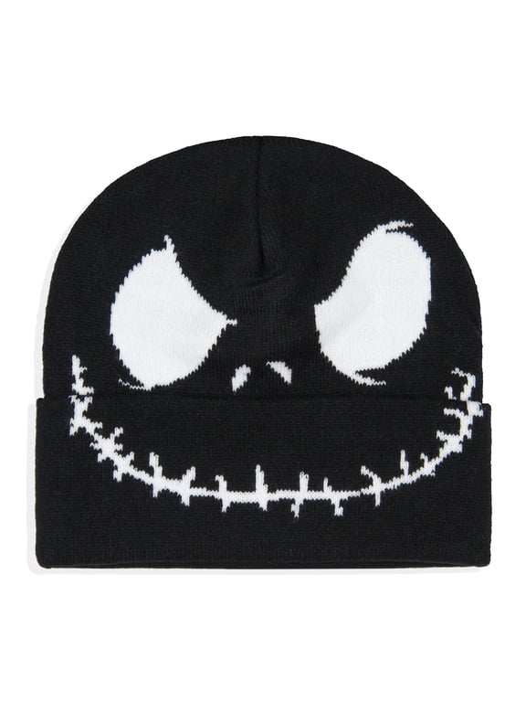 The Nightmare Before Christmas Jack Skellington Big Face Adult Cuff Beanie