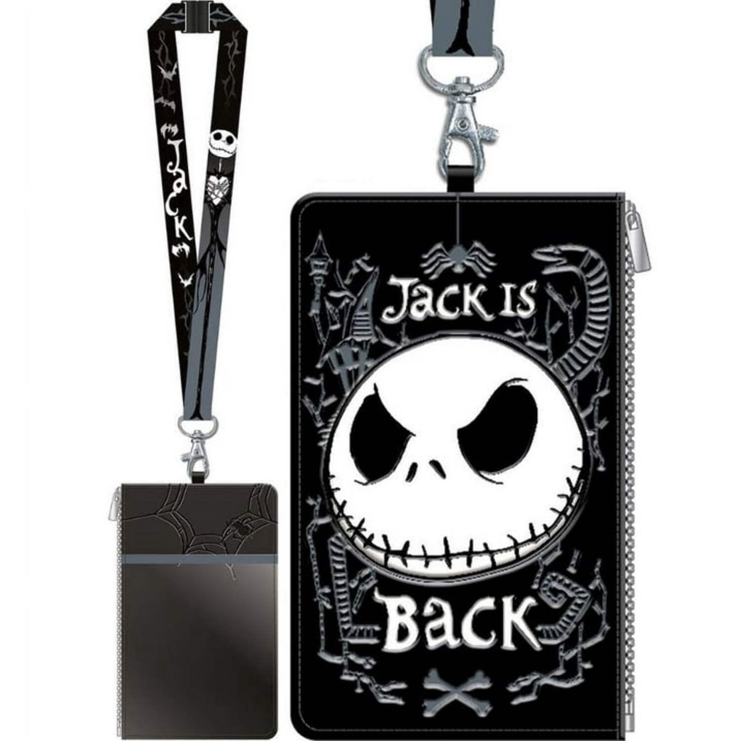 The Nightmare Before Christmas Jack Skellington Lanyard with Passport Holder