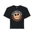 thumbnail image 1 of The Nightmare Before Christmas - Jack Skellington Pumpkin King - Juniors Cropped Cotton Blend T-Shirt, 1 of 5