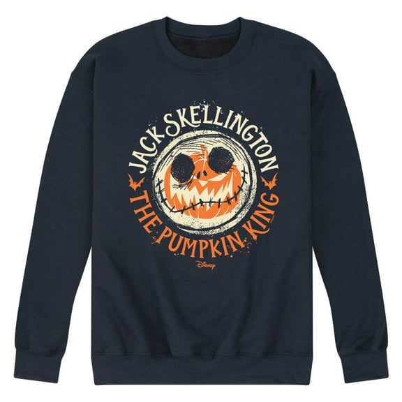 The Nightmare Before Christmas - Jack Skellington Pumpkin King - Men's Crew Neck Fleece Pullover