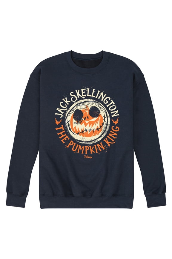 - Jack Skellington Pumpkin King - Men's Crew Neck Fleece Pullover
