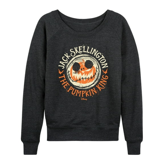 The Nightmare Before Christmas - Jack Skellington Pumpkin King - Women's Lightweight French Terry Long Sleeve Shirt