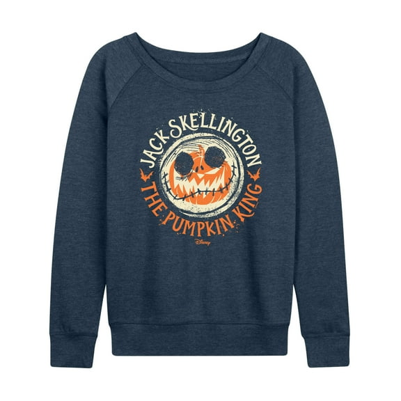 The Nightmare Before Christmas - Jack Skellington Pumpkin King - Women's Lightweight French Terry Long Sleeve Shirt