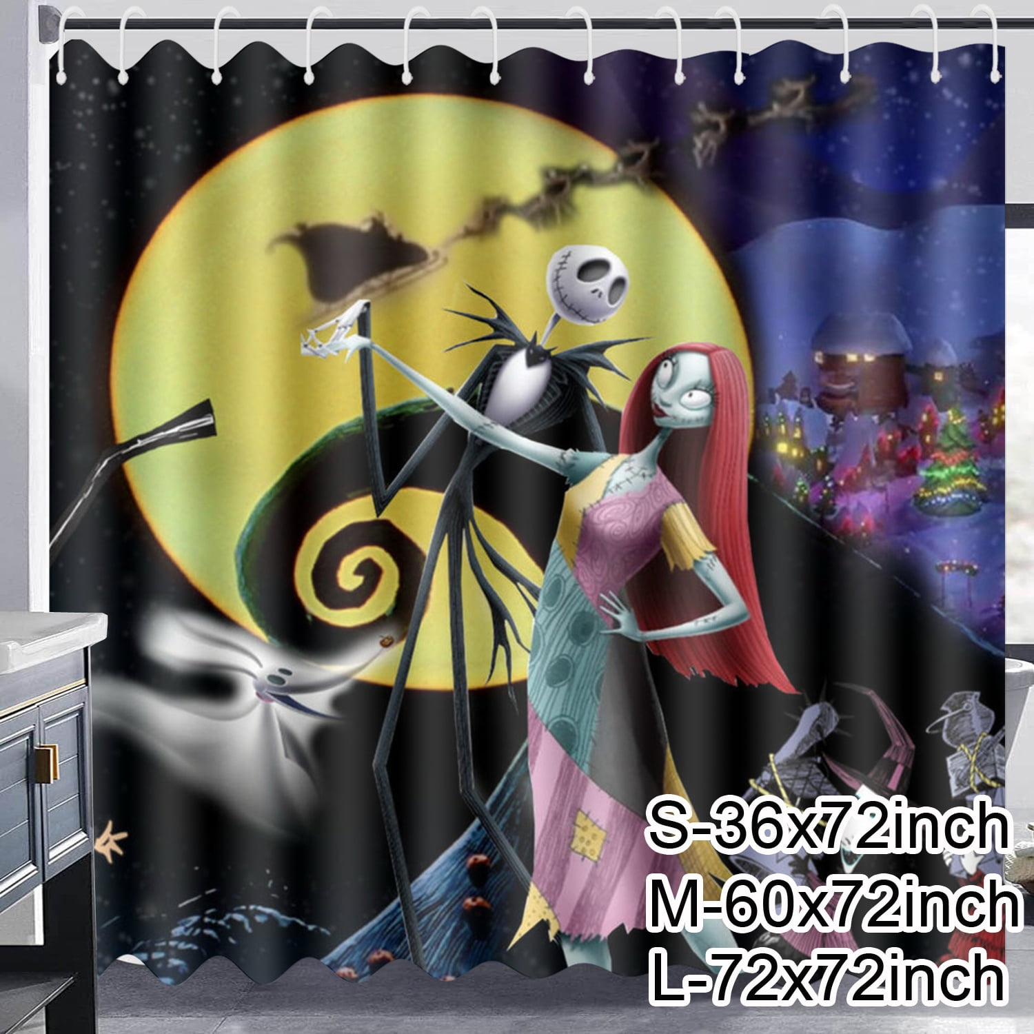 The Nightmare Before Christmas Jack Skellington Shower Curtains for