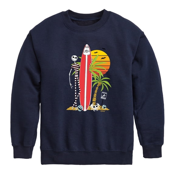 The Nightmare Before Christmas - Jack Sunset Beach - Toddler And Youth Crewneck Fleece Sweatshirt