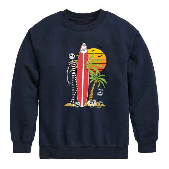 The Nightmare Before Christmas - Jack Sunset Beach - Toddler And Youth Crewneck Fleece Sweatshirt