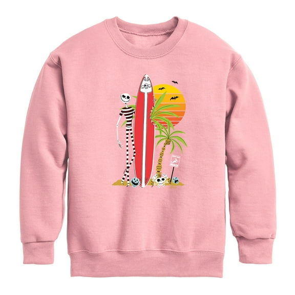 The Nightmare Before Christmas - Jack Sunset Beach - Toddler And Youth Crewneck Fleece Sweatshirt