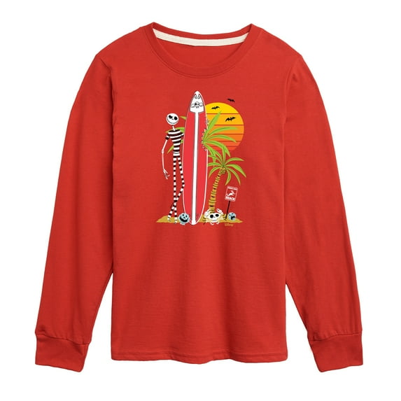 The Nightmare Before Christmas - Jack Sunset Beach - Toddler And Youth Long Sleeve Graphic T-Shirt