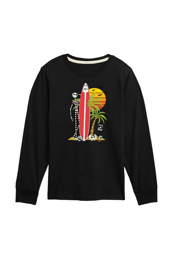 The Nightmare Before Christmas - Jack Sunset Beach - Toddler And Youth Long Sleeve Graphic T-Shirt