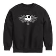 thumbnail image 1 of The Nightmare Before Christmas - Jack Webs - Youth Boys Crew Fleece Sweatshirt, 1 of 4