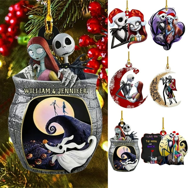 The Nightmare Before Christmas Jack and Sally Christmas Pendant for ...