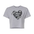 thumbnail image 1 of The Nightmare Before Christmas - Jack and Sally Love Eternal - Juniors Cropped Cotton Blend T-Shirt, 1 of 5