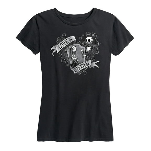 The Nightmare Before Christmas - Jack and Sally Love Eternal - Women's Short Sleeve Graphic T-Shirt
