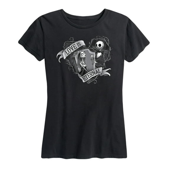 The Nightmare Before Christmas - Jack and Sally Love Eternal - Women's Short Sleeve Graphic T-Shirt