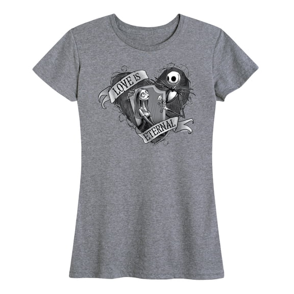 The Nightmare Before Christmas - Jack and Sally Love Eternal - Women's Short Sleeve Graphic T-Shirt