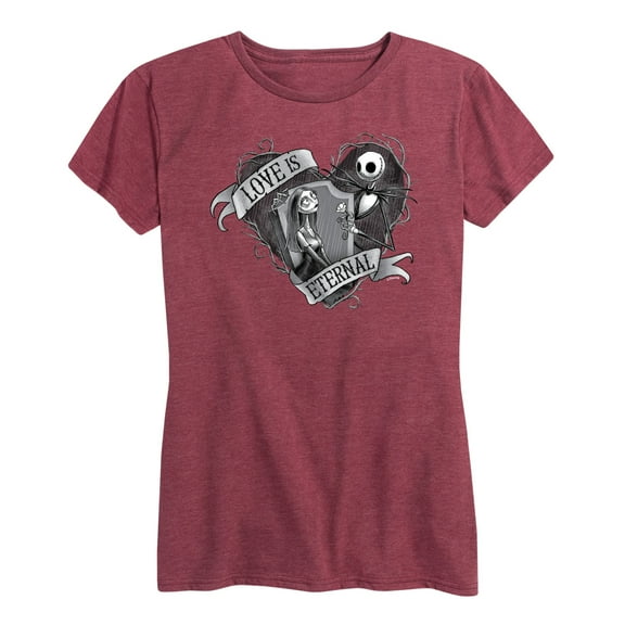 The Nightmare Before Christmas - Jack and Sally Love Eternal - Women's Short Sleeve Graphic T-Shirt
