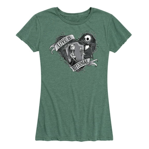 The Nightmare Before Christmas - Jack and Sally Love Eternal - Women's Short Sleeve Graphic T-Shirt