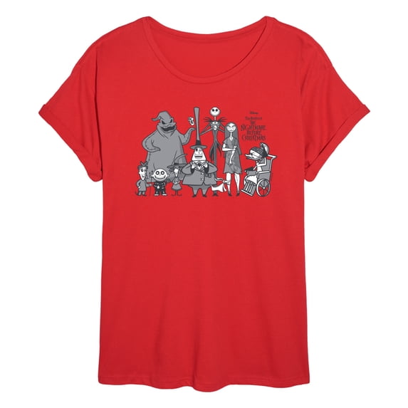 The Nightmare Before Christmas - Lineup - Juniors Oversized Graphic T-Shirt