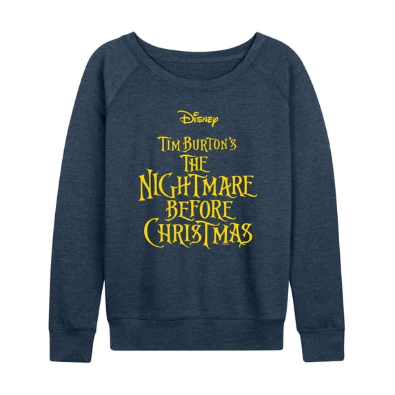 The Nightmare Before Christmas - Logo - Women's French Terry Long Sleeve Pullover